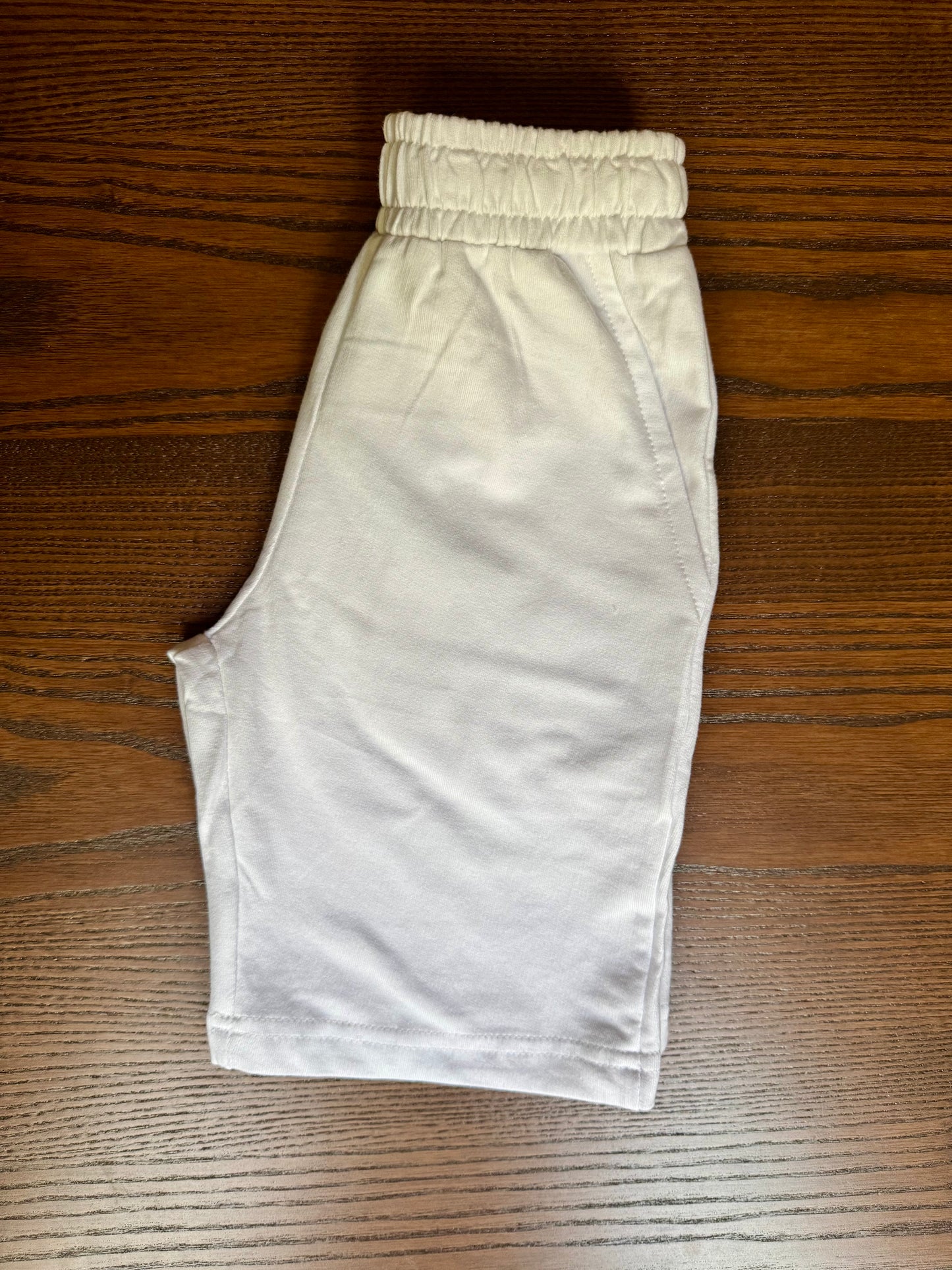 White Shorts, Plain white Shorts, Bottoms, Sportswear, Boxer, Pull on Shorts, Knee Length Shorts, Summer Wear