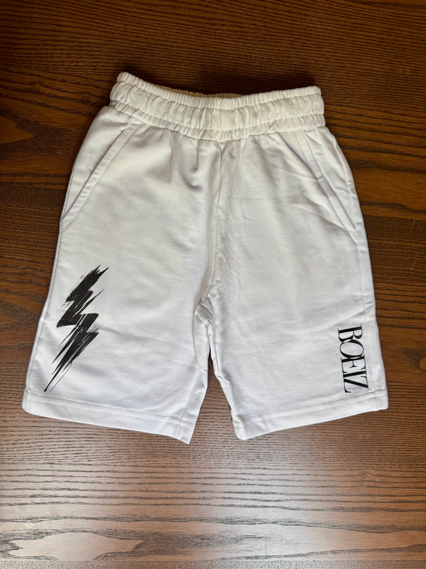 White Shorts, Plain white Shorts, Bottoms, Sportswear, Boxer, Pull on Shorts, Knee Length Shorts, Summer Wear