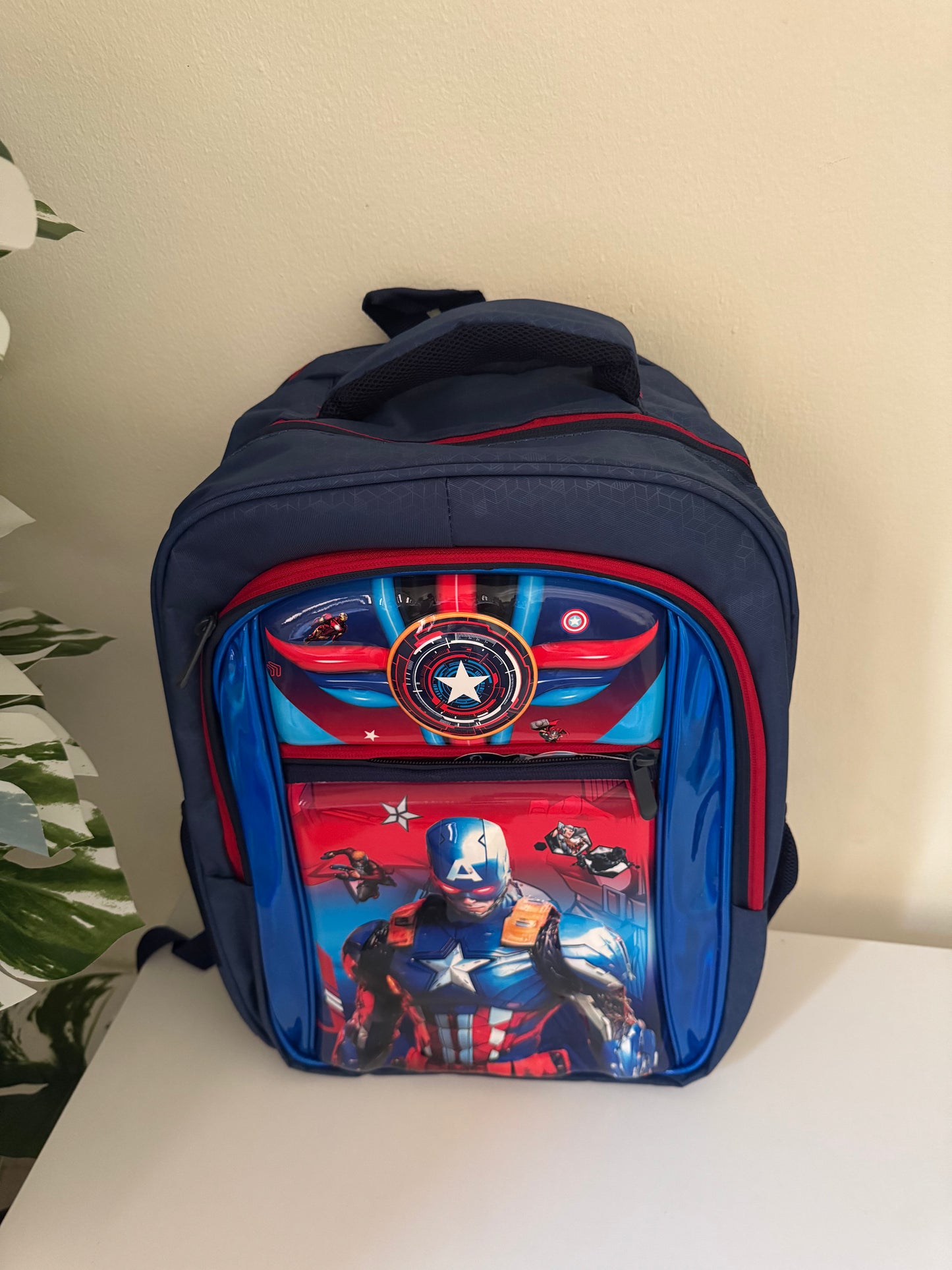 Captain America School Bag, Back pack, 3Zip Large Backpack, children Bag, 5-14Y Boys