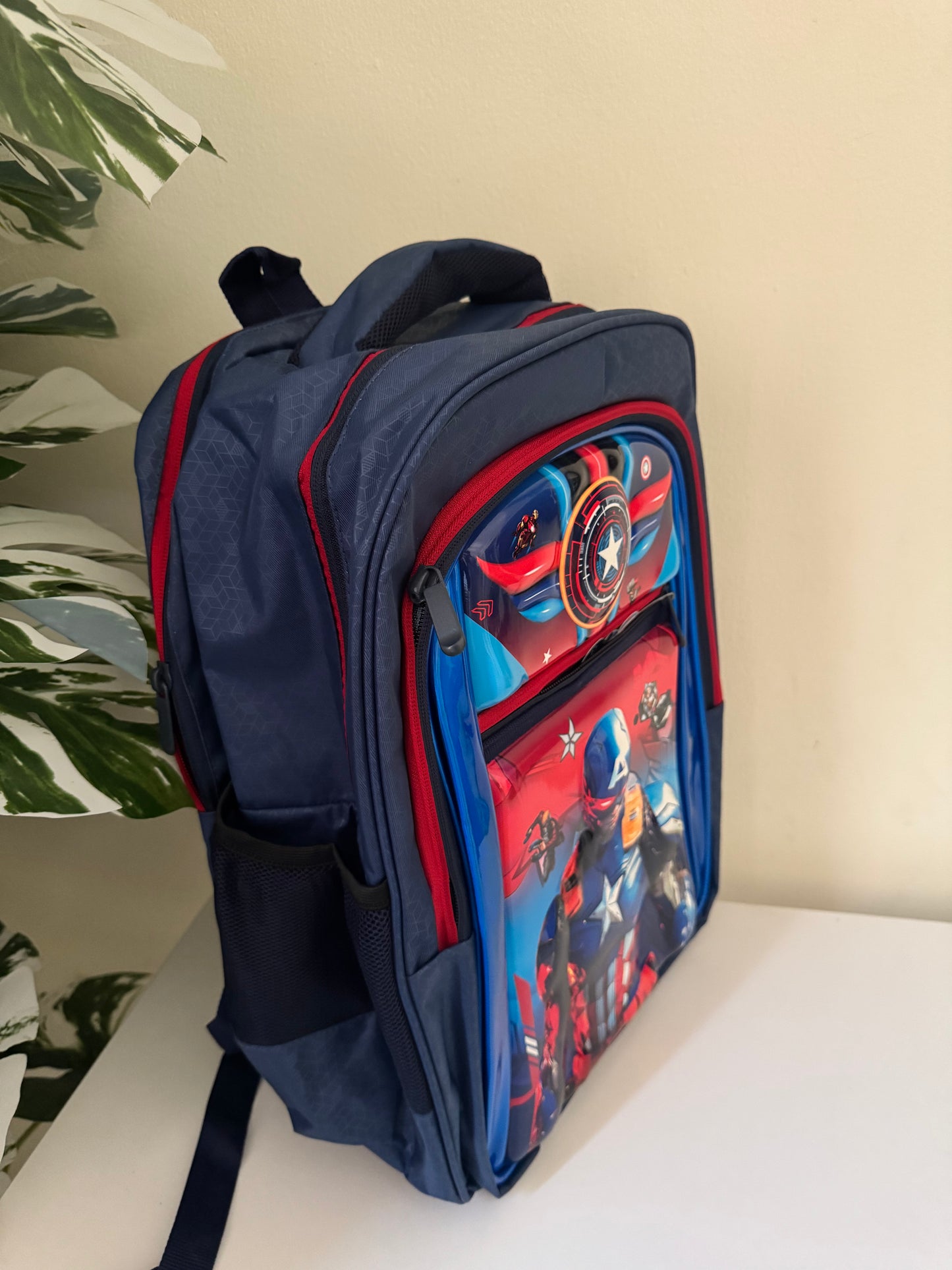 Captain America School Bag, Back pack, 3Zip Large Backpack, children Bag, 5-14Y Boys