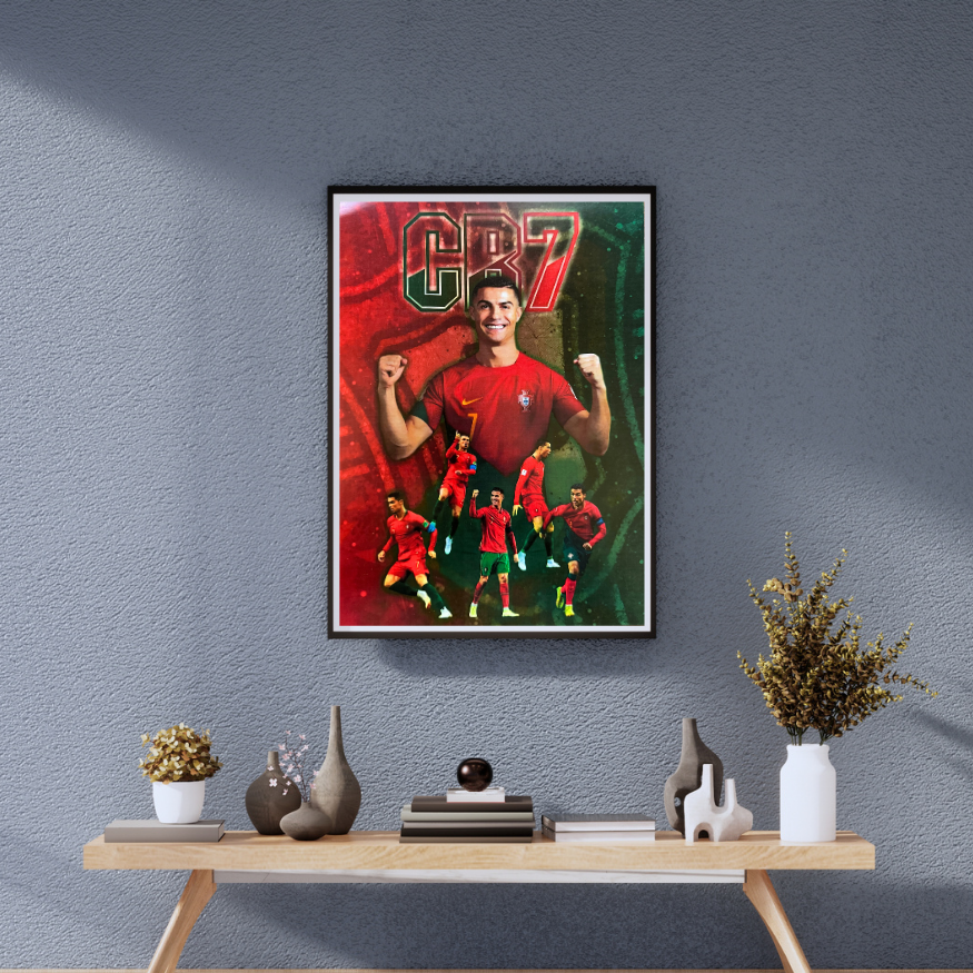 A Tribute to Greatness CR7 | Cristiano Ronaldo Football Player Wall Poster | Thick 300 GSM Unframe