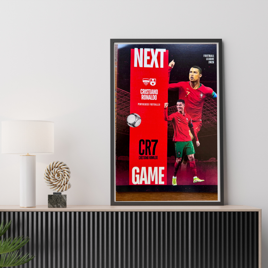 Born to Lead | Cristiano Ronaldo Football Player Wall Poster | Thick 300 GSM Unframe