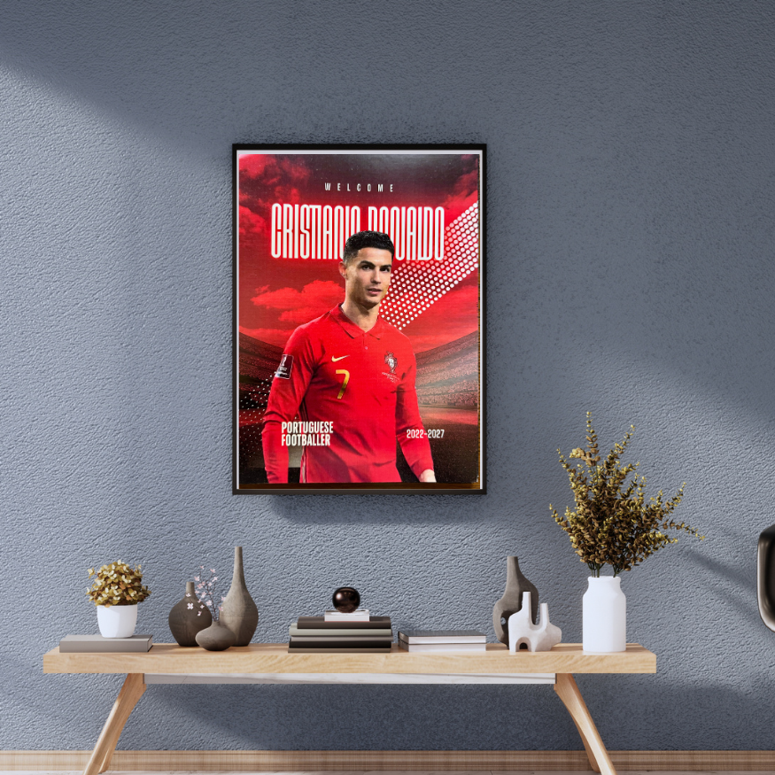 The Legend Lives On | Cristiano Ronaldo Football Player Wall Poster | Thick 300 GSM Unframe