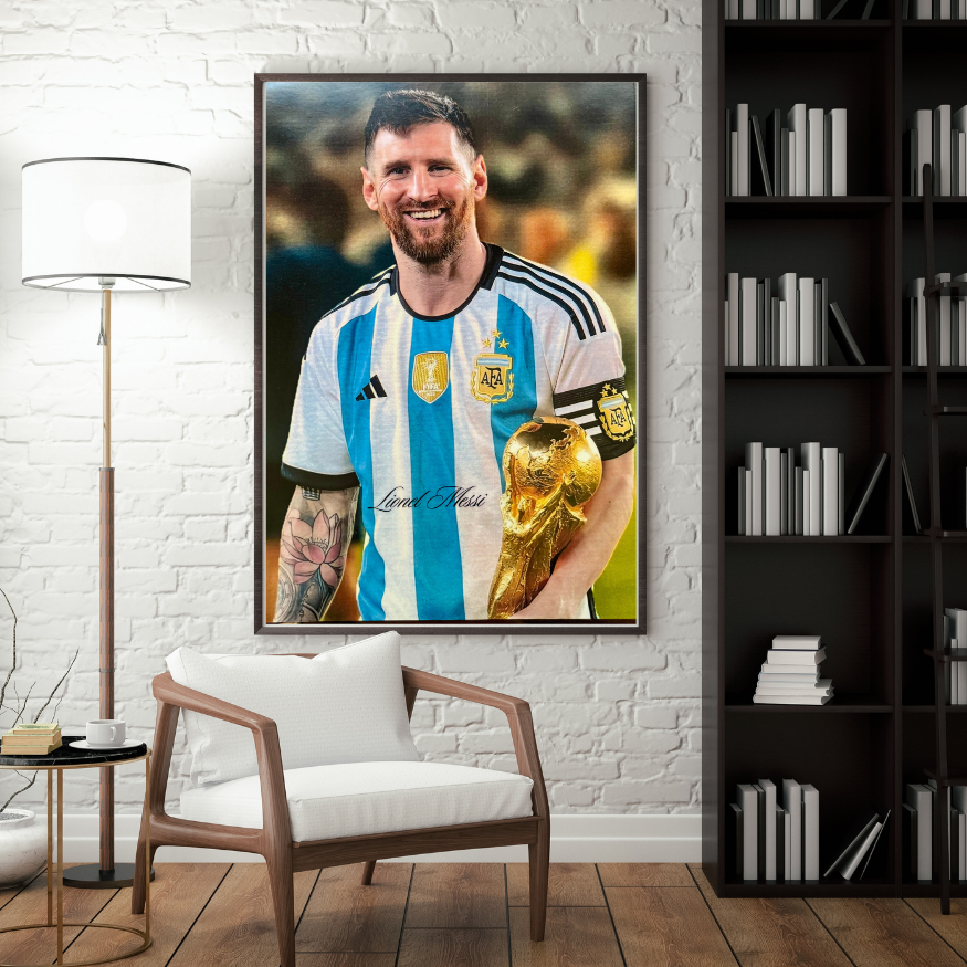 GOAT Energy | A4 Size Lionel Messi Wall Poster | UNFRAMED