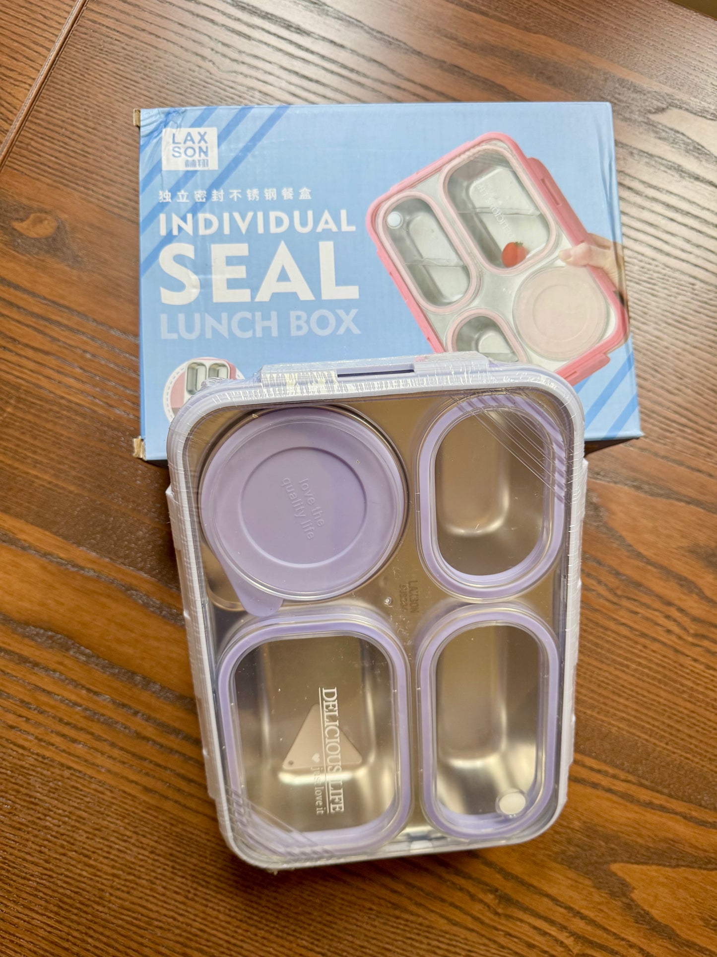 School Lunch Box, LeakProof, Pink and Purple Color Lunch Box, Stainless Steel Lunch Box, Bento Lunch Box