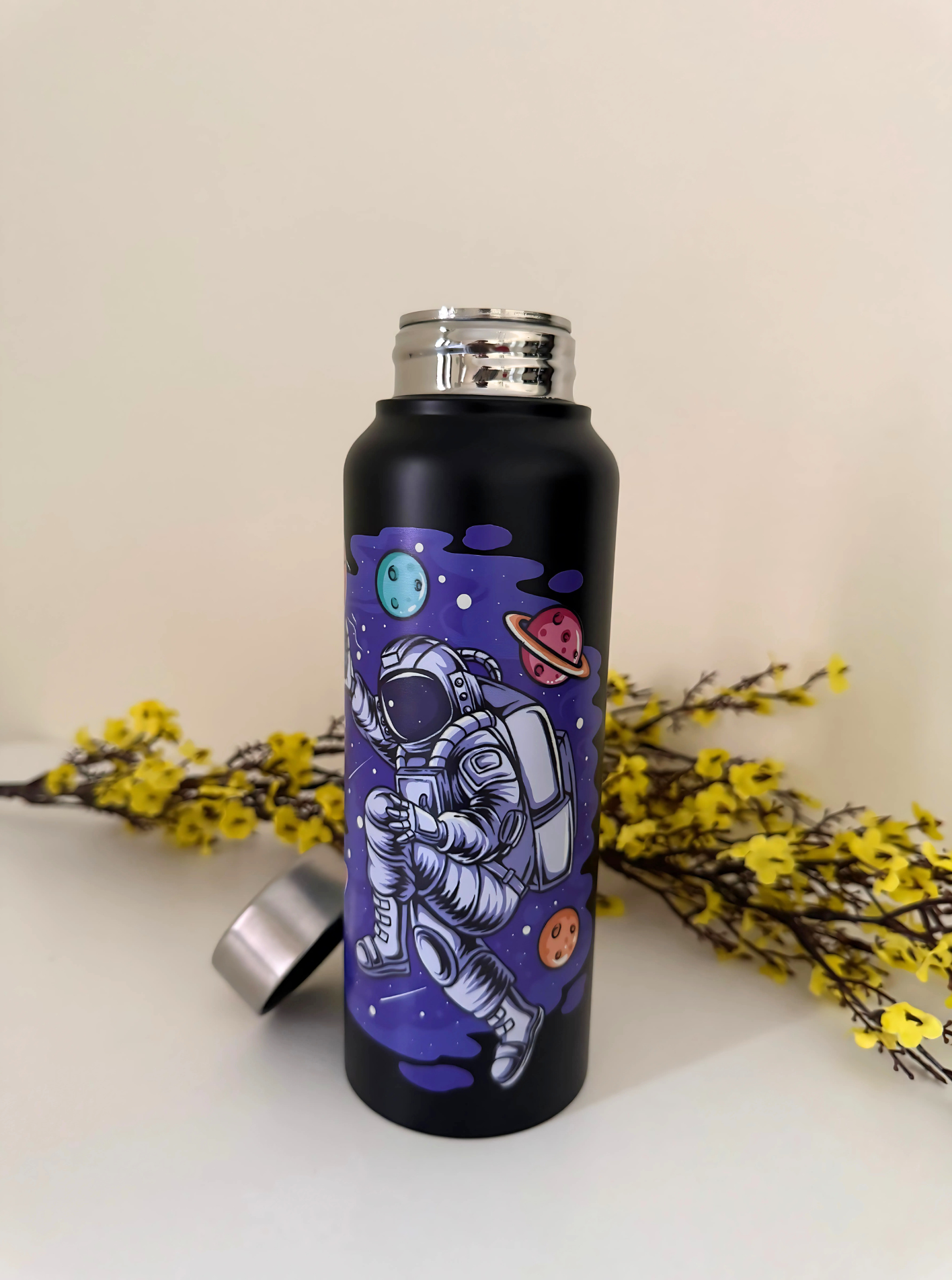 school bottle, back to school, bottle, Astronaut bottle