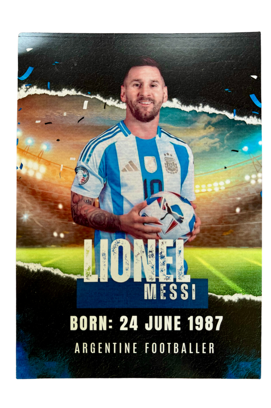 Messi From Rosario to Glory | A4 Size Lionel Messi Poster | UNFRAMED