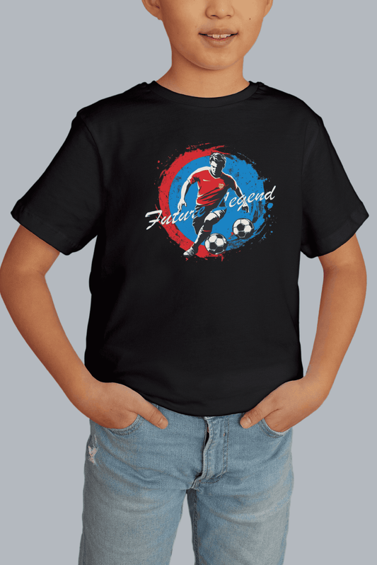 Black T-shirt for boys, Kids clothing stores, baby store near me, boys Fashion, kids wear, Football T-shirt for boys, 5-14 Year boys
