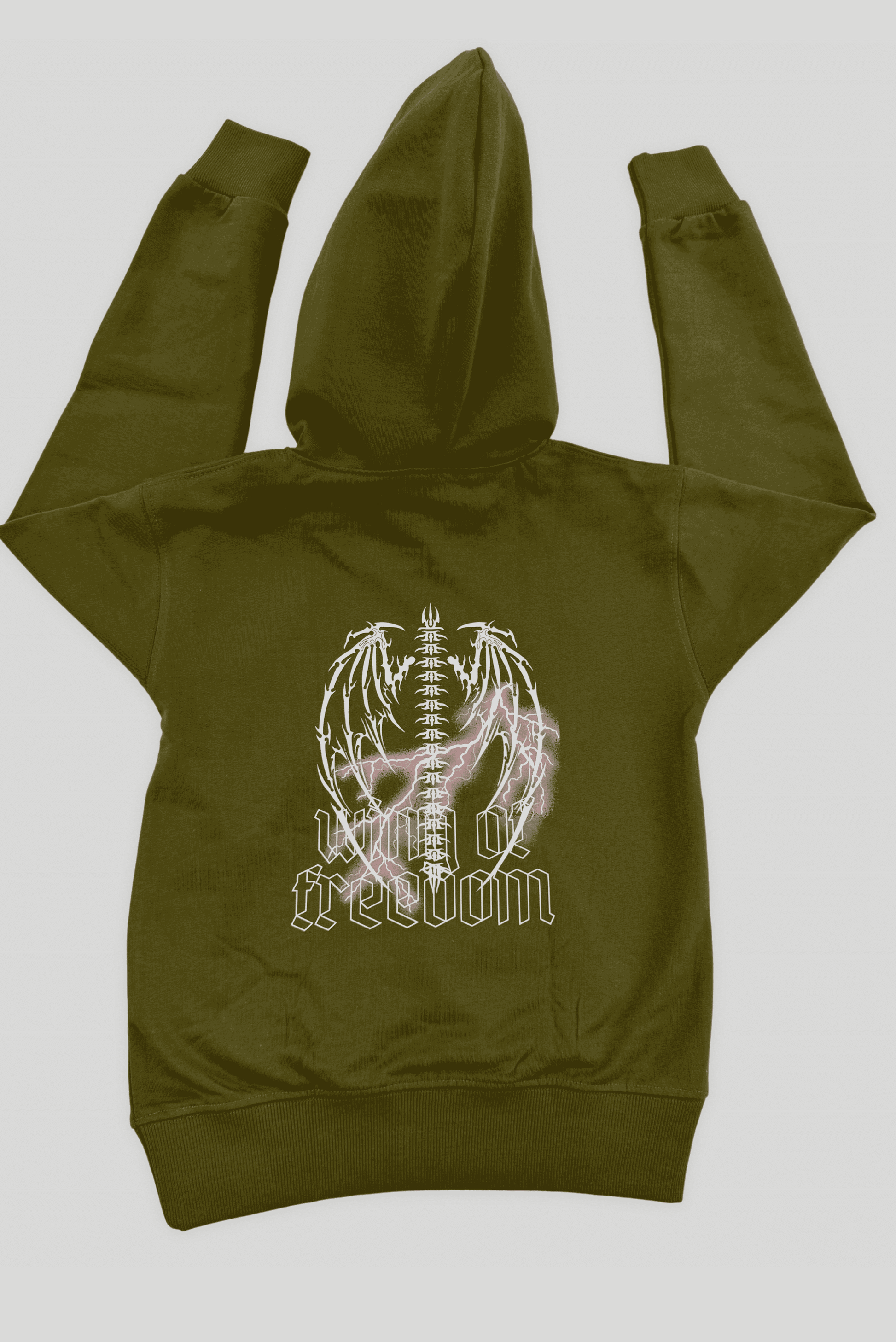 Gothic Ruthless T-shirt Black Wings of freedom, Trendy Skeleton Wings Print Gothic Pattern Print, Gothic Wings Print Hooded Pullover Halloween Dark Flower Print, Trendy Skull Print Hoodie with Drawstring & Kangaroo Pocket, Gothic Totem Graphic, Wings of Freedom Gothic, boys wear, kids fashion 
