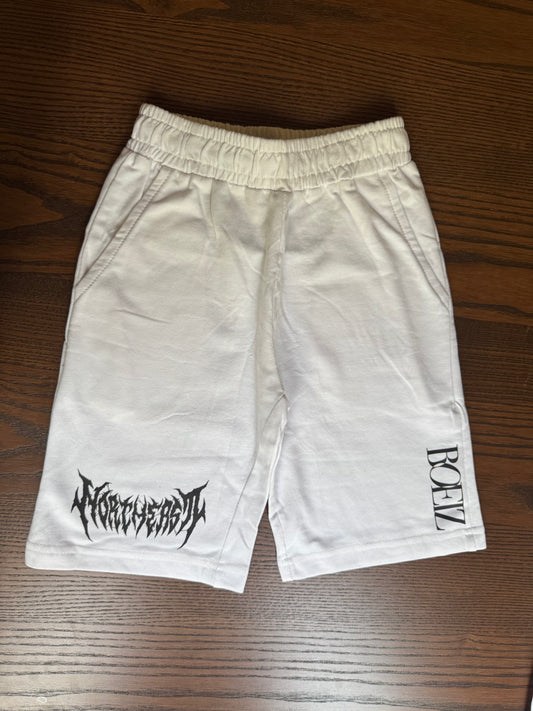 White Shorts, Plain white Shorts, Bottoms, Sportswear, Boxer, Pull on Shorts, Knee Length Shorts, Summer Wear
