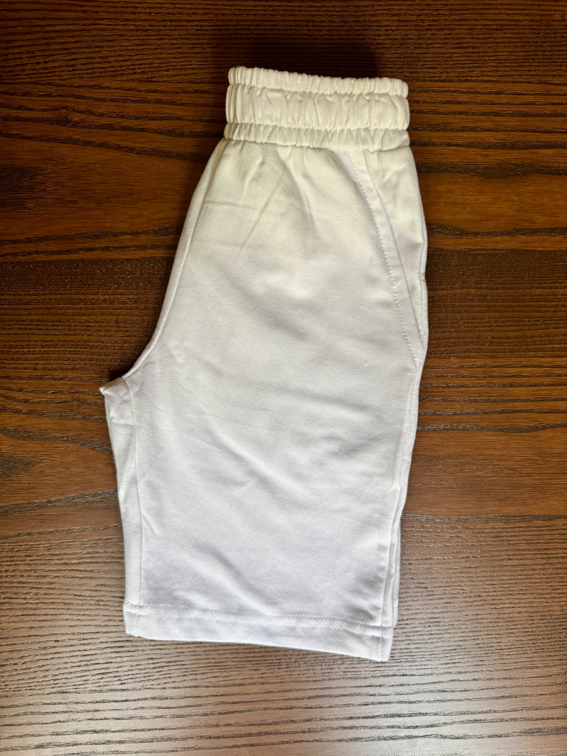 White Shorts, Plain white Shorts, Bottoms, Sportswear, Boxer, Pull on Shorts, Knee Length Shorts, Summer Wear
