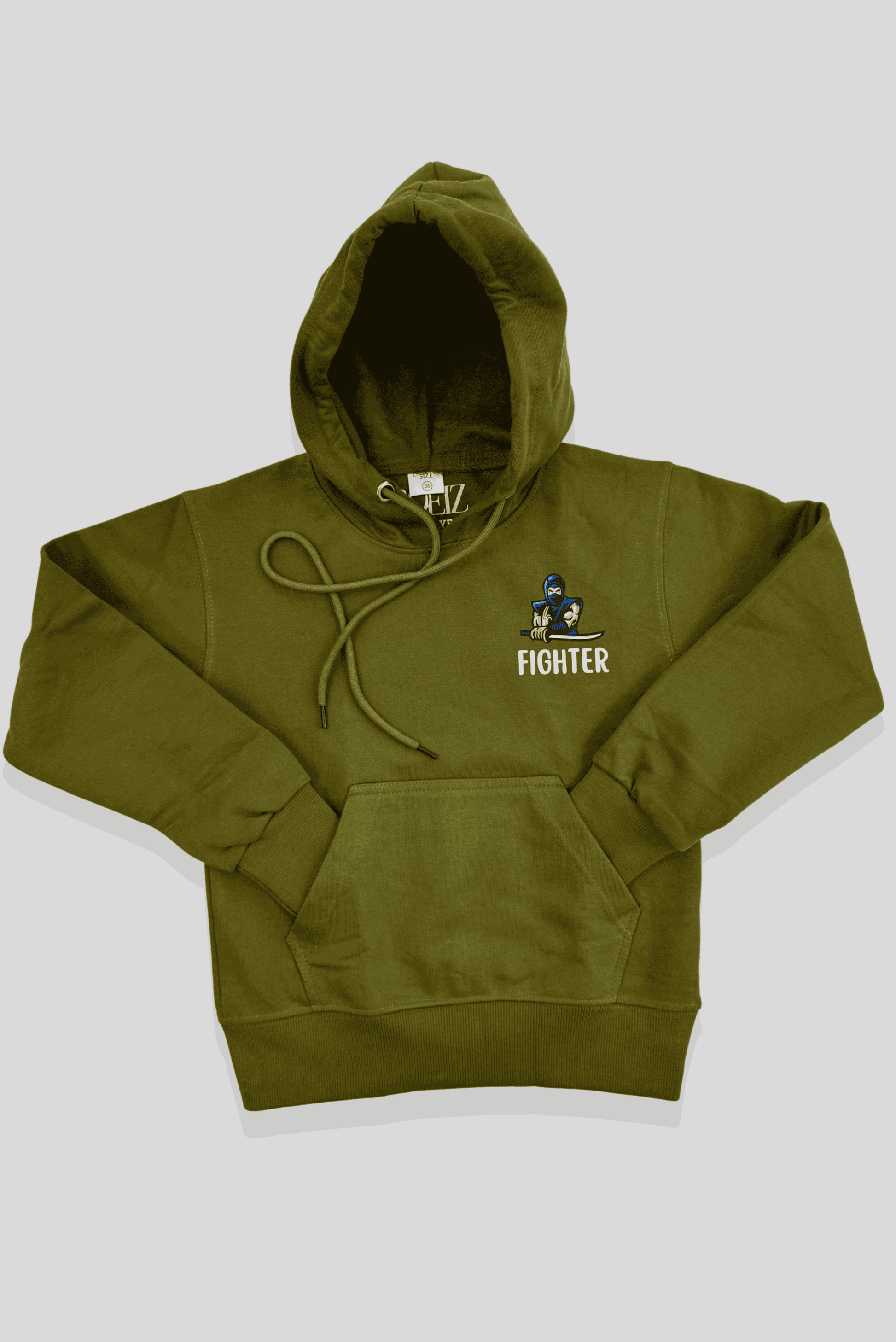 Winter Collection, Winter Wear, Olive Green Color Hoodie, Pullover, Kids Ninja Fighter Graphic Hoodie Pullover, Cool Worrier Pullover, Ninja Boy, fighter Outfit For boys, Fighter Pullover Hoodie, Anime Design, warrior Graphic