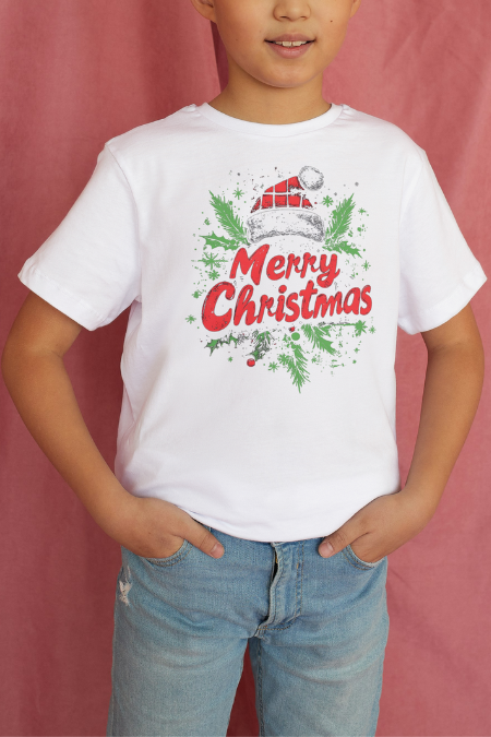 Boeiz Merry Christmas T-Shirt for Boys– Simple & Festive