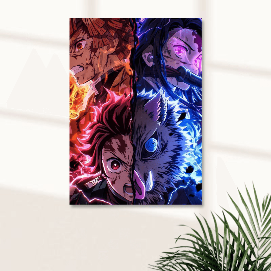 ZENITSU x TANJIRO x NEZUKO x INOSUKE || ANIME POSTERS || DEMON SLAYER